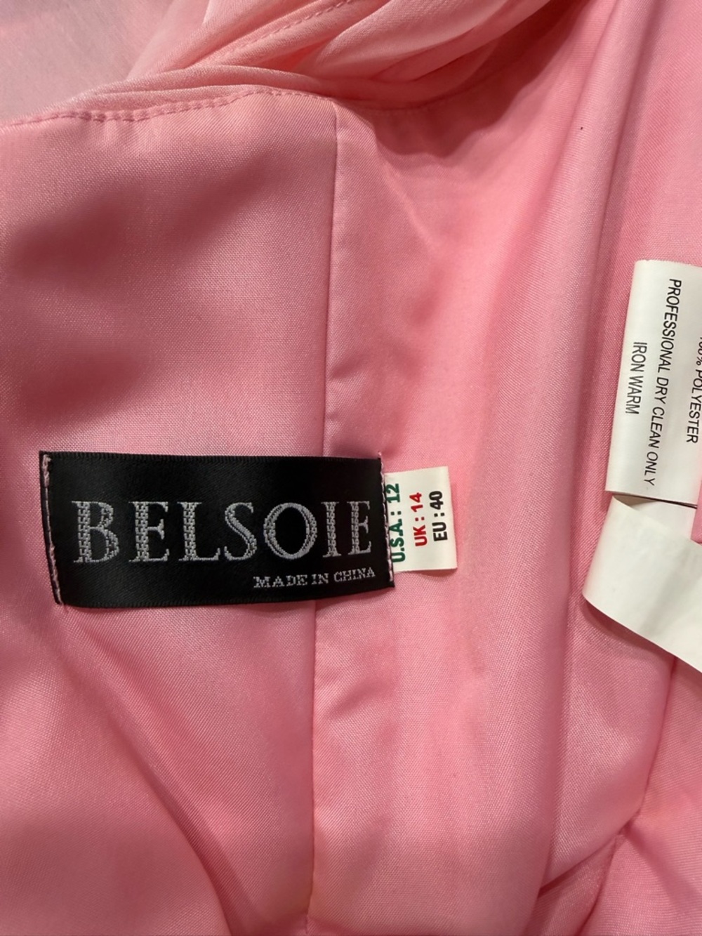 Belsoie One-Shoulder Pink Dress